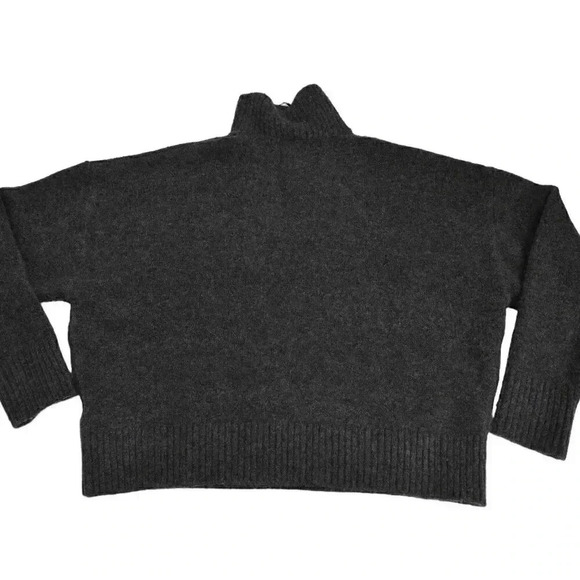 NWT Zara Soft Knit Sweater High Collar  Gray Size Small - Picture 8 of 10